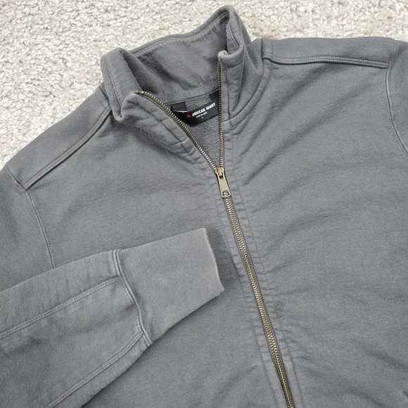 American Giant Jacket Mens Large Gray Moto Full Zip Heavy USA Minimalist Sweater - Picture 3 of 11